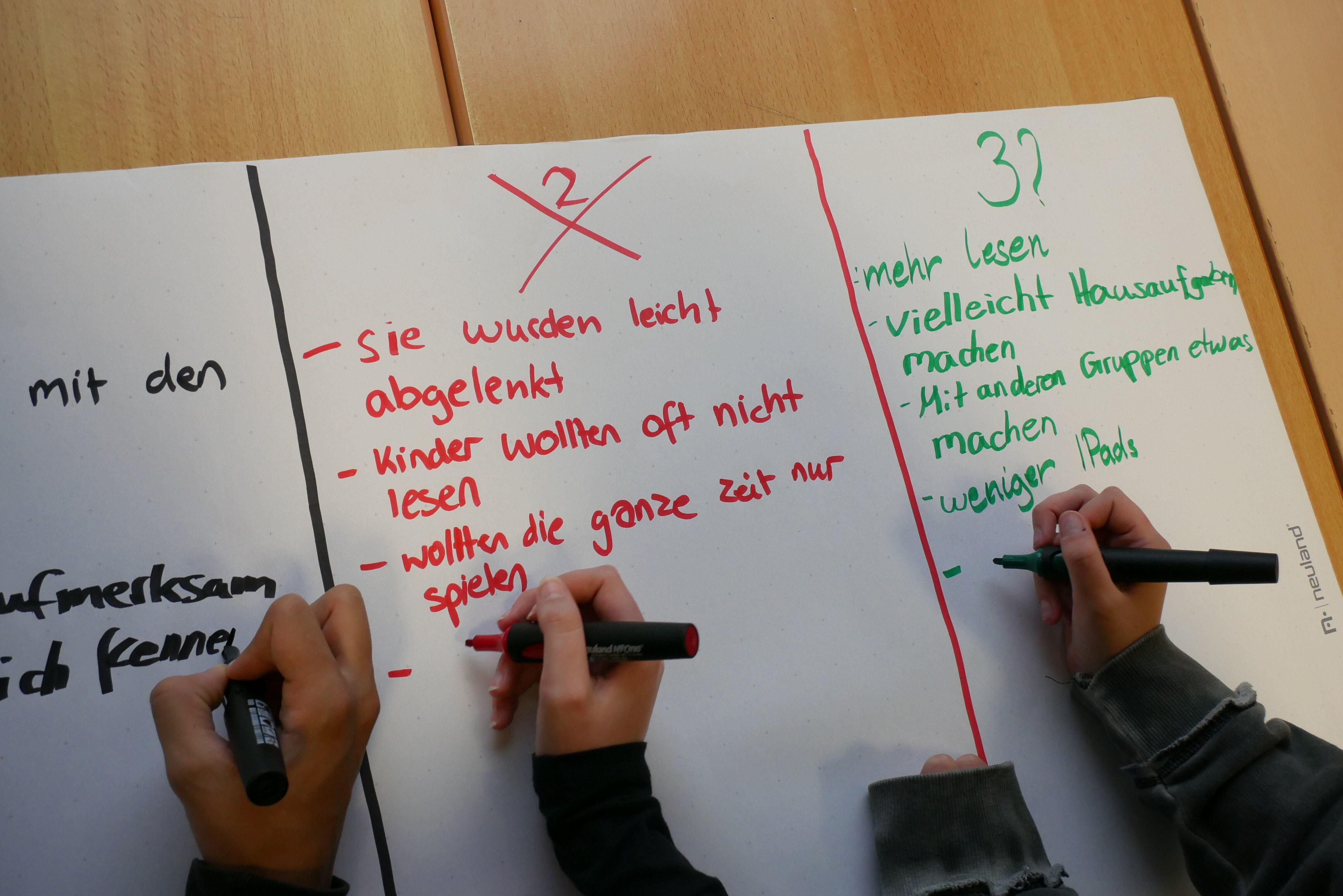 Ein Plakat mit Statements der Jugendlichen.