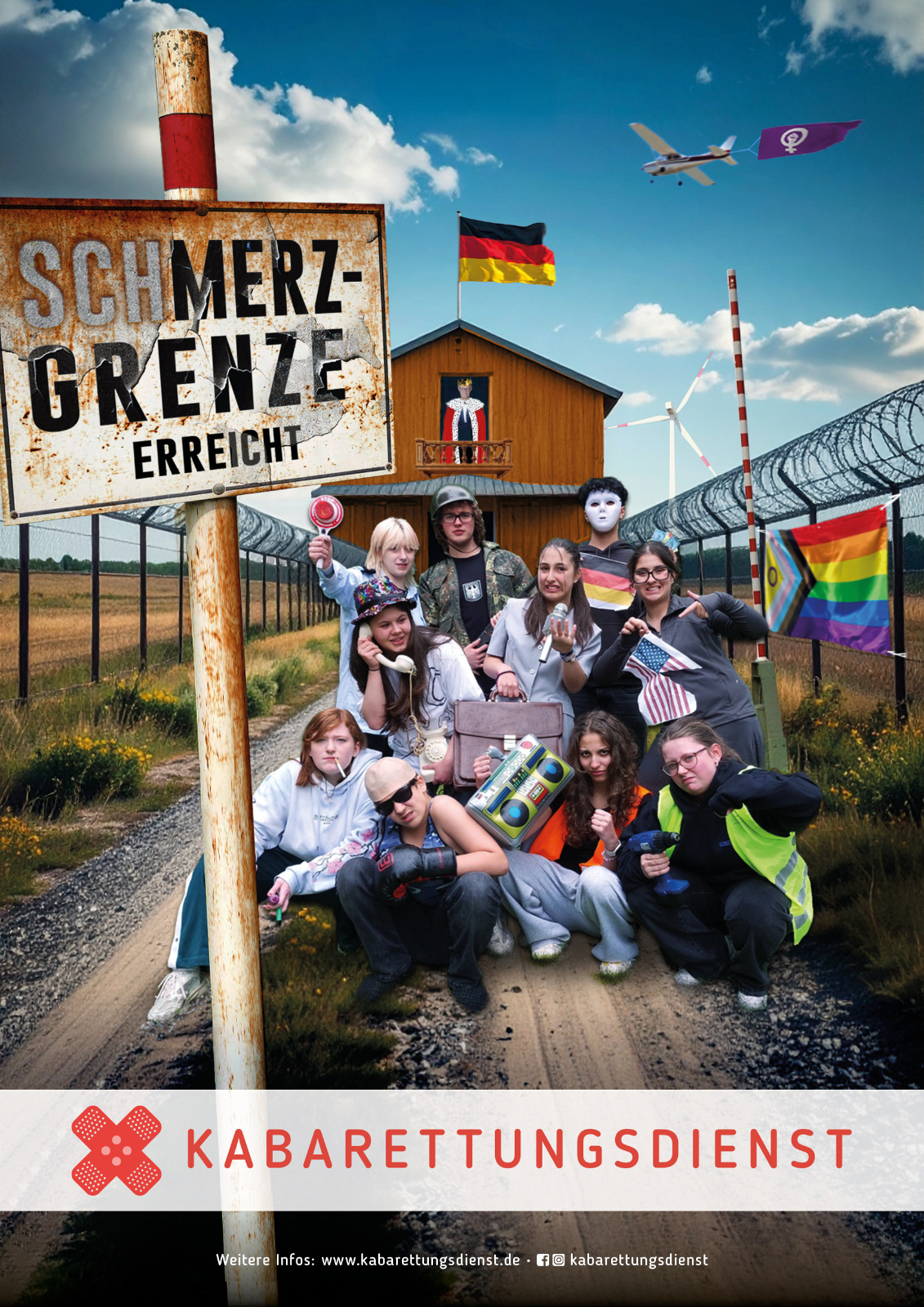 Plakat einer Jugend-Kabarettgruppe