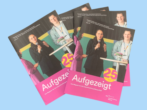 Aufgezeigt 2025: Das Jahresmagazin der GLS Zukunftsstiftung Bildung ist da